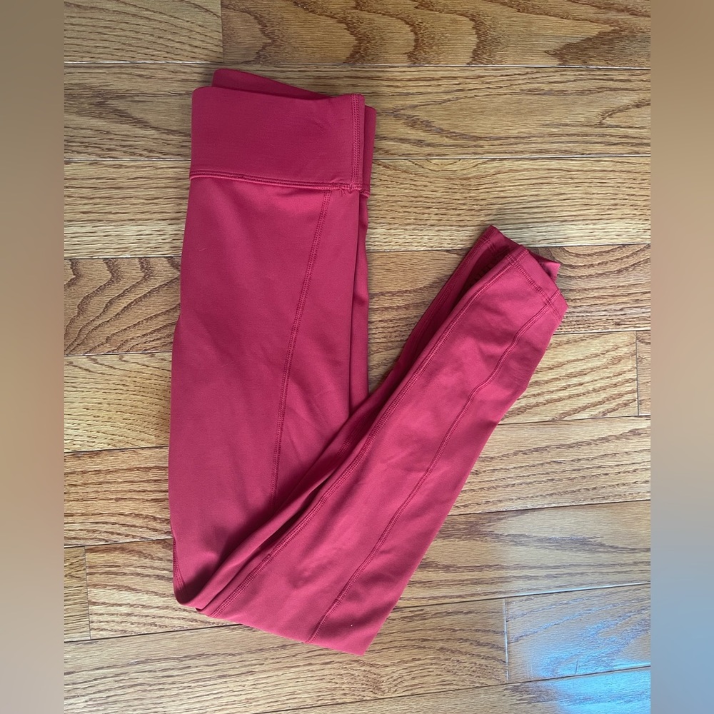 CARBON38 RED DAHLIA PADANG MACRAME LEGGINGS - Picture 2 of 6